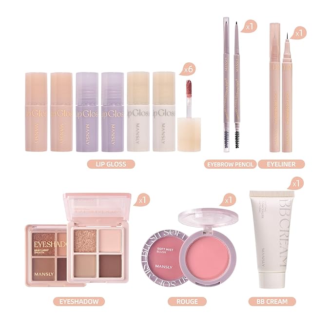 ICE LOVE All in One Makeup Kit, 11-Piece Women Complete Makeup Kit, a Must-Have Gift Set for Beginners or Professional Makeup Sets Beginners. (B)-GlimoraGlow