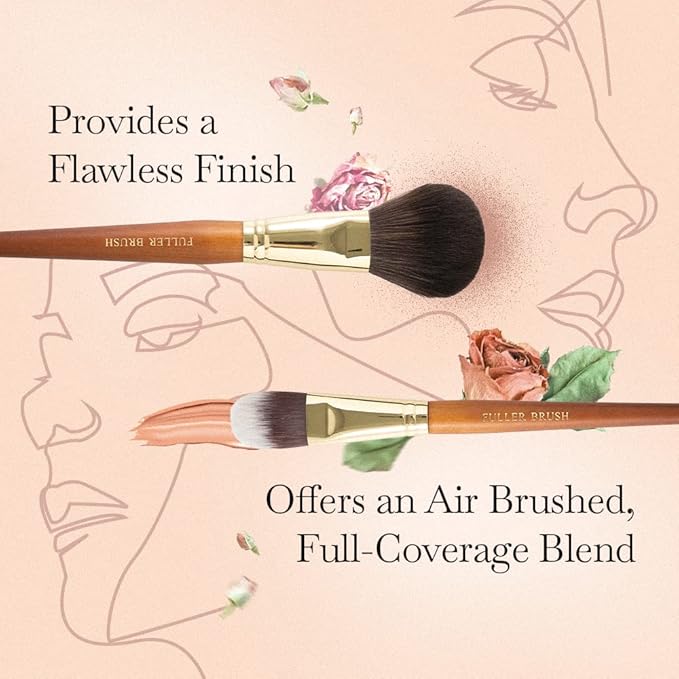 Fuller Cosmetic Brush & Bag Set (Set of 7 Brushes)-GlimoraGlow