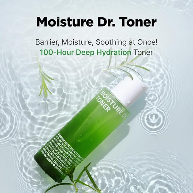 ISOI Moisture Dr. Soothing Toner, Lightweight Hydrating Toner with Tea Tree Ceramide & Hyaluronic Acid for Skin Barrier Support, Korean Skin Care (4.39 fl.oz/130ml)-GlimoraGlow