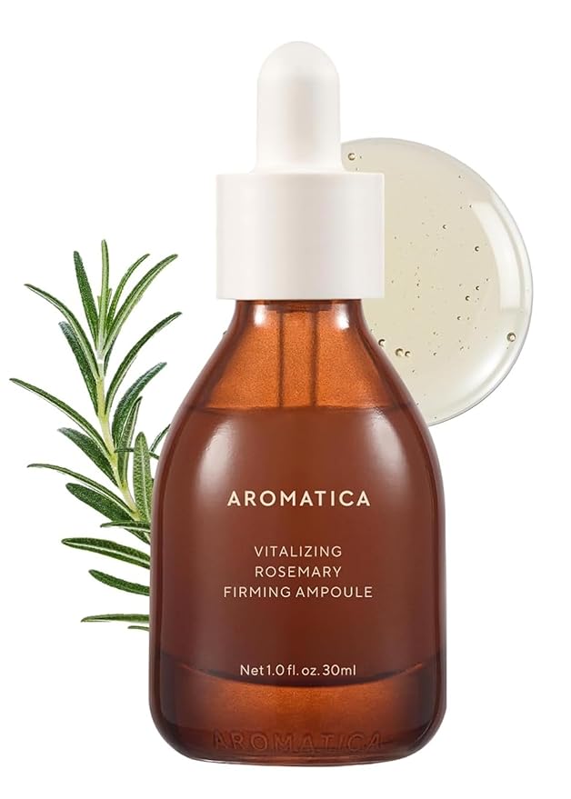 AROMATICA Vitalizing Rosemary Firming Ampoule Serum 30ml - Skin Revitalizing Retinol Serum for Face, Moisturizing & Strengthening Skin Barrier-GlimoraGlow