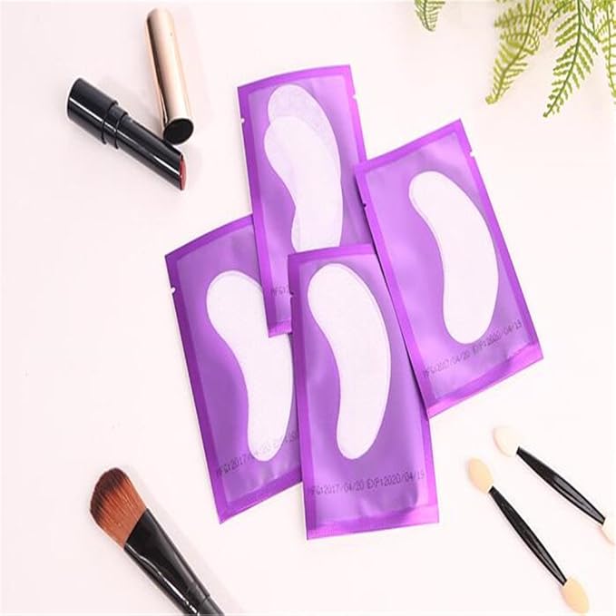 100 Pairs Set，Eye Gel Patches,Under Eye Pads Lint Free Lash Extension Eye Gel Patches (purple)-GlimoraGlow