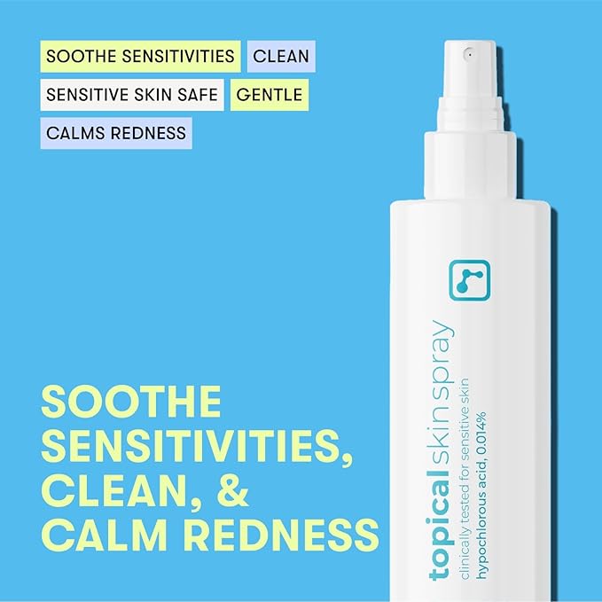 BRIOTECH Topical Skin Spray, Hypochlorous Acid Spray for Sensitive Skin, HOCl Facial Mist, Full Body Support Against Irritation, Calm Redness, Soothe Foot & Scalp, 8 oz (1 Pack)-GlimoraGlow