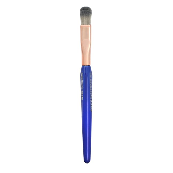 Bdellium Tools Professional Makeup Brush - Golden Triangle 792 Eye Double Dome Blender - With All Vegan and Soft Synthetic Fibers, For Effortless Application and Blending (Blue, 1pc)-GlimoraGlow
