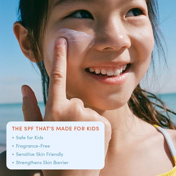 Evereden SPF50 Fluid Silk Mineral Kids Sunscreen: Clean Cooling Non-Nano UVA, UVB, & IR Protection for Sensitive Skin - Sheer, Lightweight, & Waterproof for Up to 40 Mins - Beach Day Toddler Sunscreen-GlimoraGlow