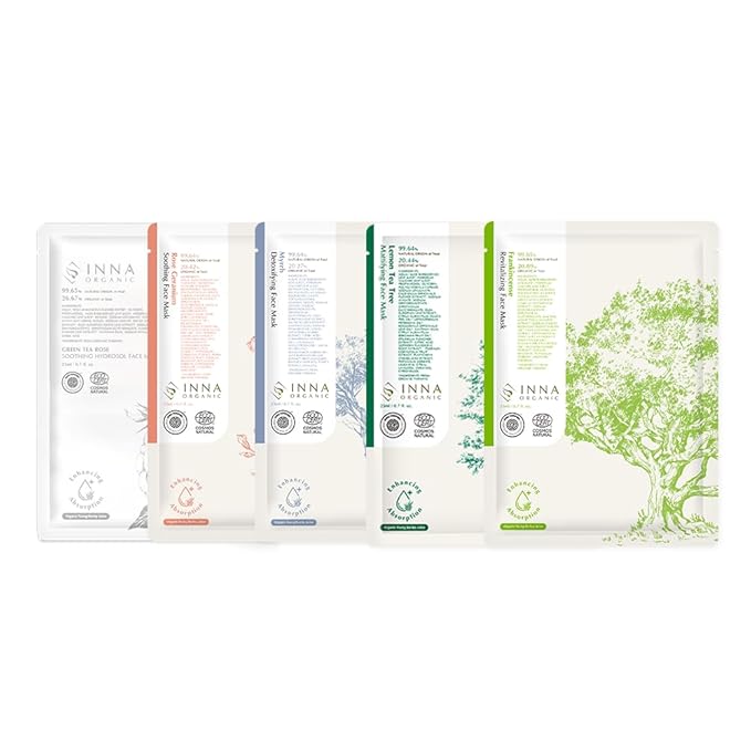 INNA FIRST PICK SET, Anti-aging, Deep Hydration, Soothing, Luxury Clean Beauty, Home SPA, EWG and COSMOS Certified, Pack of 5…-GlimoraGlow