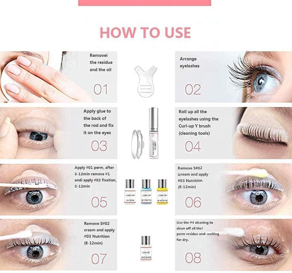 2025 Lash Lift Kit, Professional Eyelash Perm Kit, Easy for Beginner Achieve Curling and Lifting Lash, Suitable for Salon & Home DIY-GlimoraGlow