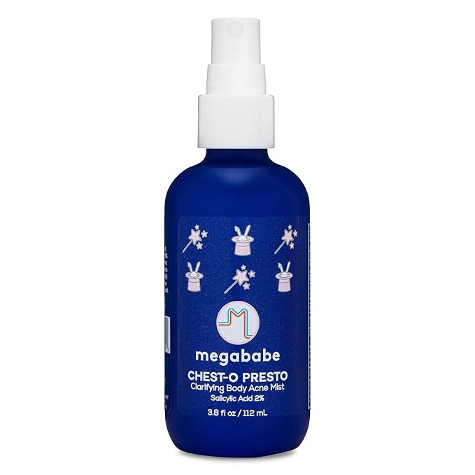 Megababe Chest-o Presto | Clarifying Body Acne Mist | Benzoyl Peroxide Free | 3.8 fl oz-GlimoraGlow