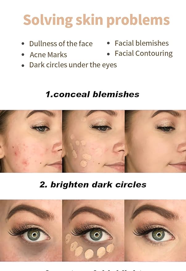 12 Color Correcting Concealer Palette, Cream Color Corrector Contour Makeup Palette，Contouring Foundation Highlighting Concealer Palette for Conceals Dark Circles, Redness, Acne, Blemish-GlimoraGlow