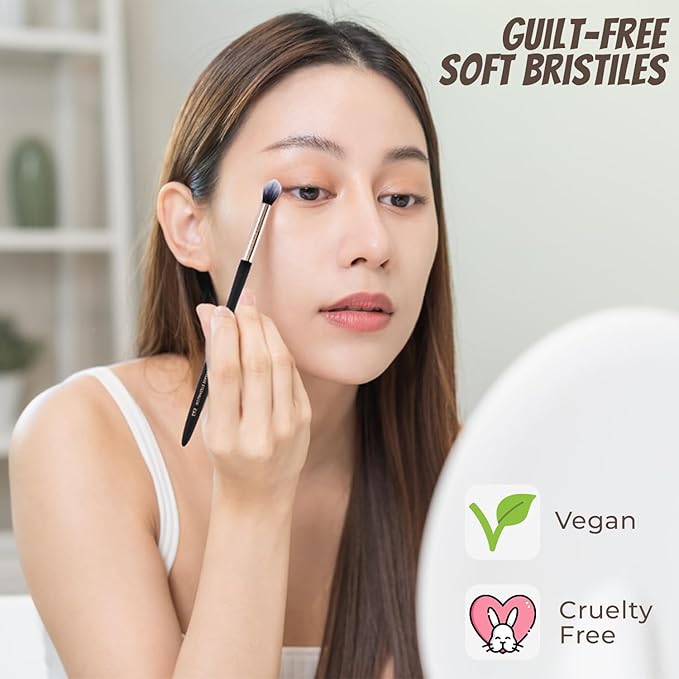 Profusion Cosmetics Pointed Crease Eyeshadow Brush Soft Synthetic Eyeshadow Blending For small Crease Eyebrow Long Lasting smudge Flawless Makeup Look-GlimoraGlow