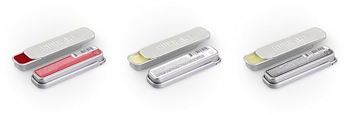 Hurraw! Black Cherry Tinted, Unscented, Moon Night Treatment Lip Balm Slim Slider Tins, 3 Pack Bundle: Organic, Certified Vegan and Cruelty Free All Natural. Bee, Shea, Soy & Palm Free. Made in USA-GlimoraGlow