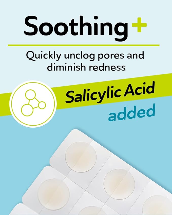 Invisible Salicylic Acid Pimple Patches for Face - Redness Reducing Hydrocolloid Acne Patches, Clear Pimple & Zit Patches for Blind Pimples - Soothing Plus (Clear Patch) (Intensive-36dots-2)-GlimoraGlow