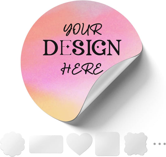 Custom Logo Stickers for Business, Personalised Logo Labels - Any Shape, Waterproof Vinyl Perfect for Branding & Packaging