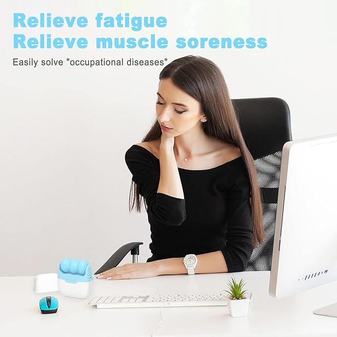 Ice Roller for Face and Eyes - Facial Skin Care Tools with 2 in 1 Face Roller and Travel Case, Self Care Gift for Men Women (Blue)-GlimoraGlow