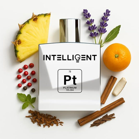 Intelligent Platinum Eau de Parfum | Cologne for Men | Sweet, Seductive, Striking | 3.4 Fl Oz (100 mL)-GlimoraGlow