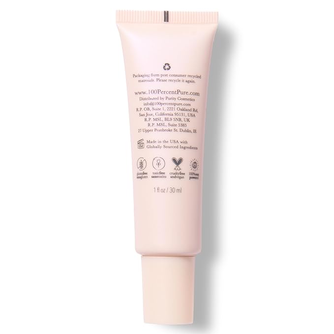 100% PURE Tinted Moisturizer Anti-Aging Face Makeup - Fruit Pigmented Alpine Rose Light to Medium Coverage & Dewy Glow - Lightweight Foundation Fair Skin w/Pink Undertone - Vegan - 1.7 Fl Oz-GlimoraGlow