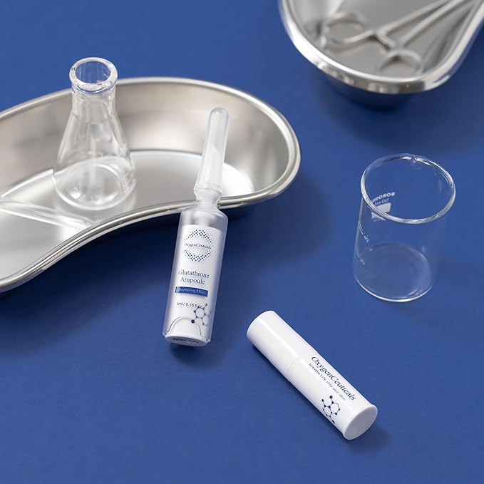 Instant Brightening Kit with Glutathione and Niacinamide | OxygenCeuticals Glutathione ToneUp Kit | Intensive Brightening Ampoule and Cream | 2 Pcs Set | Made in Korea-GlimoraGlow