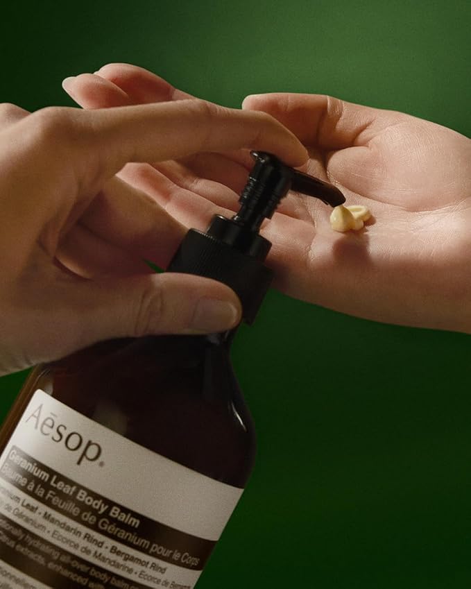 Aesop Geranium Leaf Duet | Gel Body Cleanser & Body Balm | Aromatic Pairing For Cleansed and Supple Skin | Paraben-Free, Cruelty-Free & Vegan |16.9 oz + 16.5 oz-GlimoraGlow