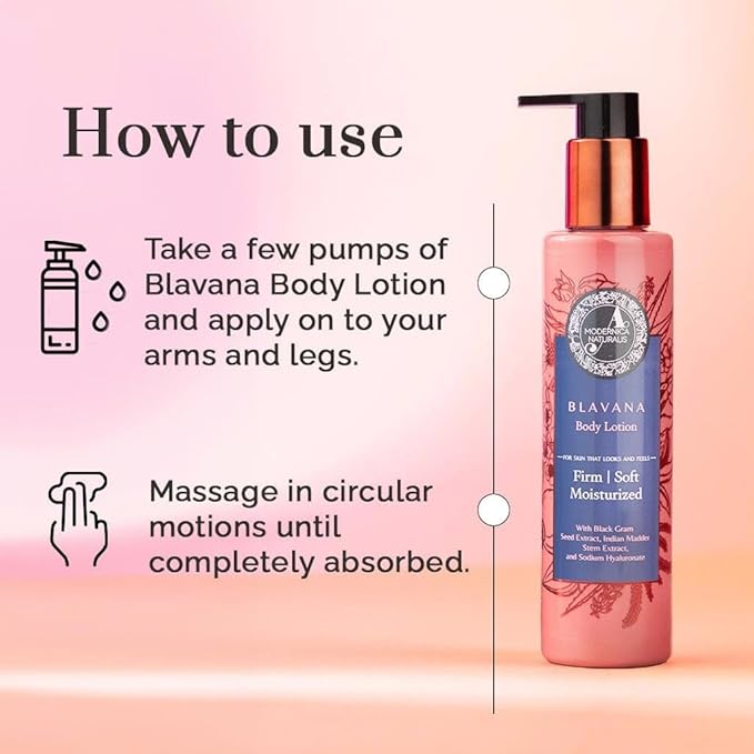 A. Modernica Blavana Body Lotion | Ayurvedic-Based Moisturizer for Dry, Aging Skin | Enriched with Black Gram, Manjistha, Almond Oil & Sesame Seed Oil | Lightweight & Fast-Absorbing | 6.25 fl oz-GlimoraGlow