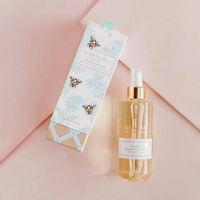 LOLLIA Wish Dry Body Oil, 6.8 Fl. Oz. – Sugared Pastille – Women’s, Scented, Moisturizing, Dry Body Oil for Women, For All Skin Types-GlimoraGlow