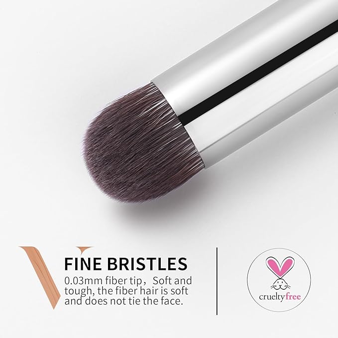 DUcare Tapered Small Concealer Brush Under Eye, Nose Contour Brush Mini Makeup Brushes Ideal for Liquid, Cream, and Powder Concealer(V03)-GlimoraGlow