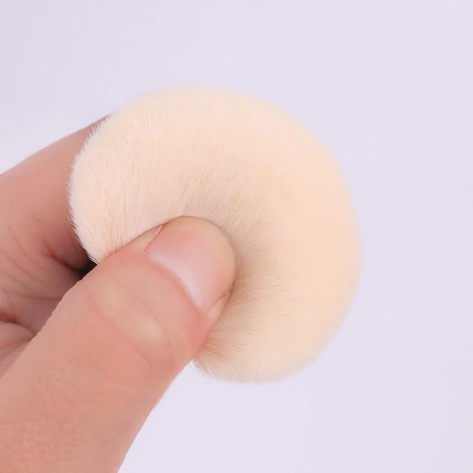 ENERGY Foundation Makeup Brush With Brush Clean Flat Top Kabuki for Face - Perfect For Blending Liquid, Cream or Flawless Powder Cosmetics - Buffing, Stippling, Concealer - Premium Quality Synthetic Dense Bristles-GlimoraGlow