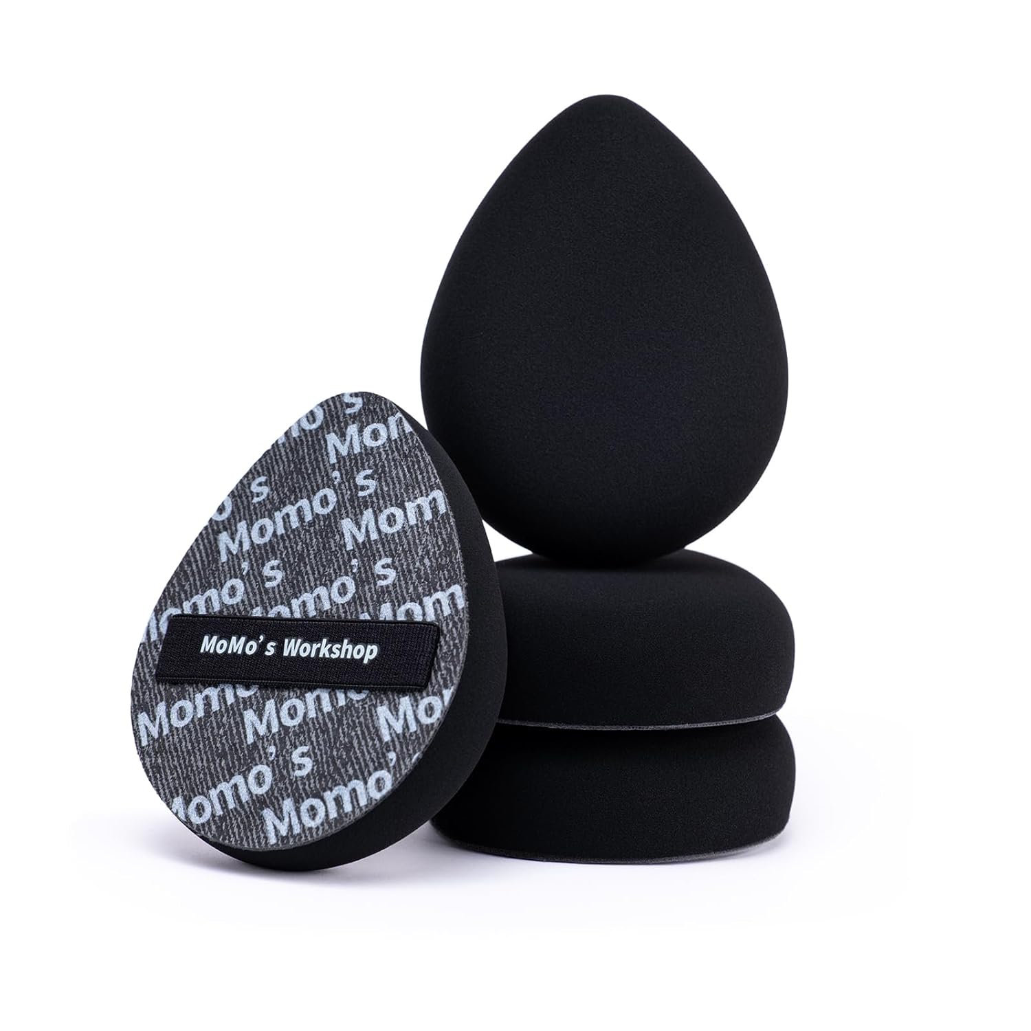 Black Denim Makeup Sponges,Blender Sponges for Foundation & Concealer, Non-Absorbent Rubycell, Large Beauty Sponge,Makeup on Details Targeted, Travel Friendly & Reusable,2pcs-GlimoraGlow