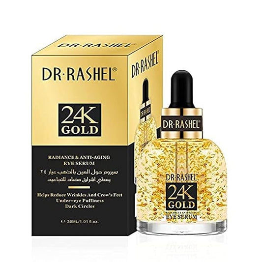 24K Gold Radiance Collagen & Anti - Aging Eye Serum, Helps To Reduce Wrinkle, Under eye Puffiness & Dark Circles, Size 1.01 Fl Oz (Pack Of 1)-GlimoraGlow
