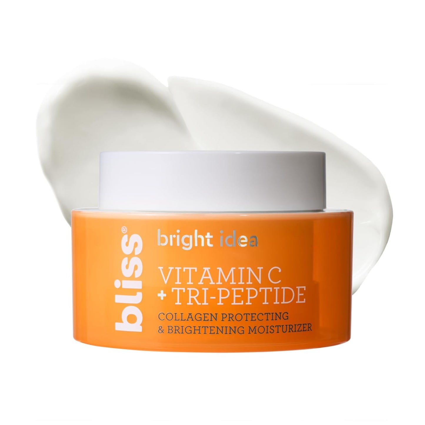 Bliss Vitamin C + Tri-Peptide Brightening Moisturizer | Squalane & Hydration Boosters | Anti-Aging Face Cream for Collagen and Elasticity | Clean Vegan & Cruelty Free 1.7 fl oz-GlimoraGlow