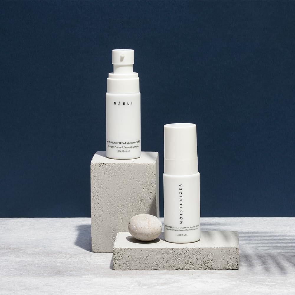 NAELI Face Moisturizer with SPF 30, Anti Aging Collagen & Peptide Cream, Reduces Wrinkles - Lightweight Skin Hydration with Hyaluronic Acid, Paraben Free & Non-Comedogenic Sunscreen, 1.4 oz-GlimoraGlow