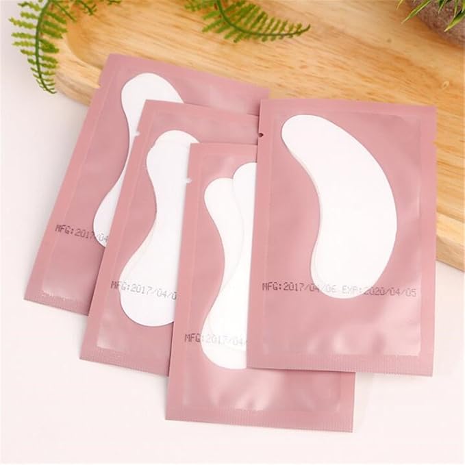 100 Pairs Set，Eye Gel Patches,Under Eye Pads Lint Free Lash Extension Eye Gel Patches for Eyelash Extension (pink)-GlimoraGlow