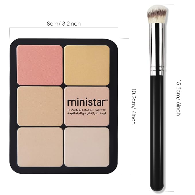 12 Colors Cream [Blush+Contour+Concealer+Highlighter] Makeup Palette for Cheeks - Multi-functional Makeup Palette with Brush, Natural Matte Long Wearing, Waterproof Face Makeup Palette (#04)-GlimoraGlow