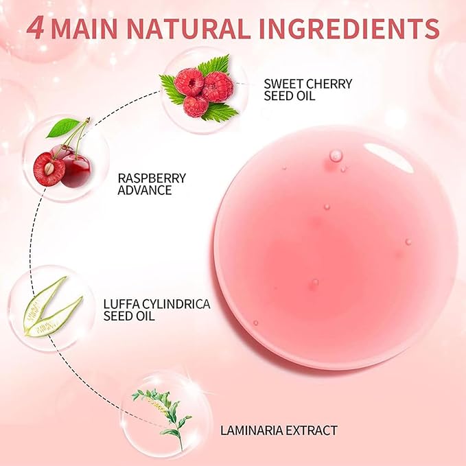 Hydrating Lip Glow Oil, Lip Oil Gloss Transparent Toot Tinted Nourishing Long Lasting Repairing Lightening Lip Lines (PINK) 0.2 OZ-GlimoraGlow