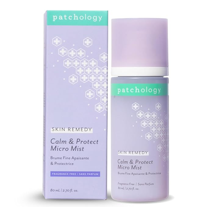 Patchology Skin Remedy Calm & Protect Micro Mist – Hydrating Facial Spray with Ectoin, Probiotics & Botanical Blend - Fragrance Free - Refines Pores & Leaves a Fresh Glow - 80 mL-GlimoraGlow