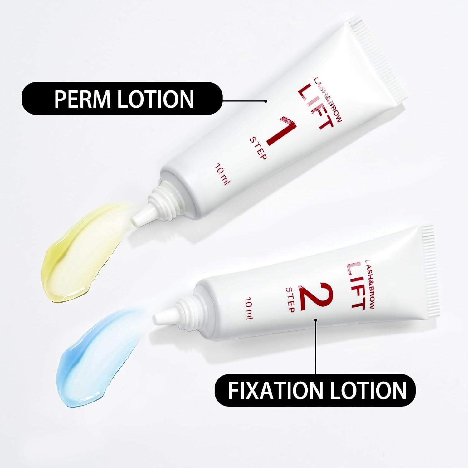 ICONSIGN 2-in-1 Lash Lift Kit Brow Lamination Kit, High-capacity Lotion Tube Design Eyelash Perm Kit Perm & Setting Lotion for Salon or Home Use, White-GlimoraGlow