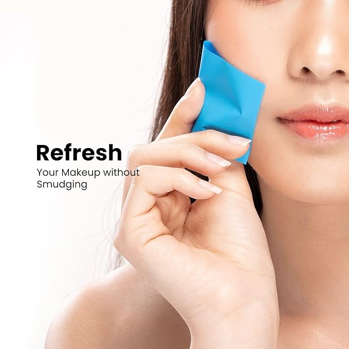ROSELYNBOUTIQUE Oil Blotting Sheets for Face - 200 Organic Premium Flexible Silky Blotting Sheets Instant Oil-Absorbing Remove Excess Oil & Shine Oil Control Films-GlimoraGlow