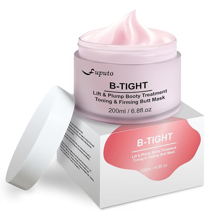 B-TIGHT Body Cream, 200ml Leave-On Booty Enhancing Mask, Firming & Moisturizing Cream, Leave-On Cellulite Mask - Improves Skin Tightness in Buttock Area, Lift sagging skin - 6.76 oz-GlimoraGlow