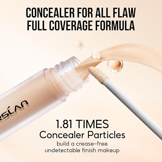 Hydrating Concealer - Full Coverage Matte Finish, 16H Long Lasting Corrects Dark Circles, Redness, Blemishes, 02 Nude-GlimoraGlow