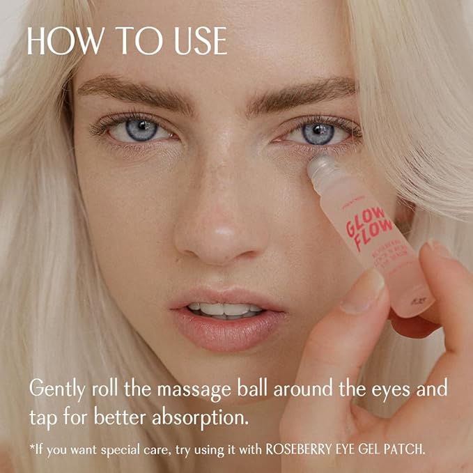 Glow flow roseberry lock n roll Eye serum (0.33fl. oz.) | Anti-Aging Eye Care, Collagen Boosting-GlimoraGlow