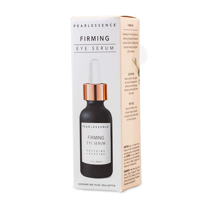 Pearlessence Firming Eye Serum with Caffeine + Peptide – Rejuvenates Puffy Eyes & Reduces Under Eye Bags | Made in USA & Cruelty Free (1oz)-GlimoraGlow