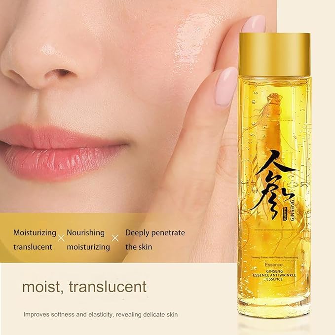 Ginseng Extract Liquid, Ginseng Extract Anti-Wrinkle Original Serum Oil, Korean Red Ginseng Essence for Anti Aging, Moisturizer, Fighting Collagen Loss, Reduces Wrinkles, Improves Sagging (2)-GlimoraGlow