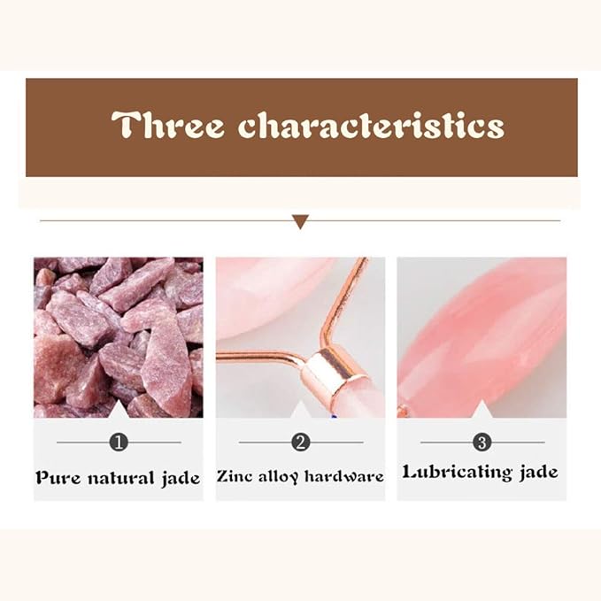 Jade Roller and Gua Sha Set - Facial Body Eyes Neck Massager Tool for Beautiful Skin Detox - Reduce Wrinkles Aging -（Southern Jade）-GlimoraGlow