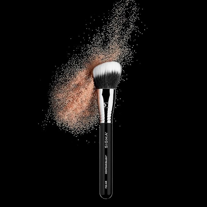 Sigma Beauty F53 Air Contour and Blush Brush – Angled Makeup Brush for Blush & Bronzer, Perfect for Sheer to Medium Coverage, Professional, Streak-Free Application (1 Brush)-GlimoraGlow