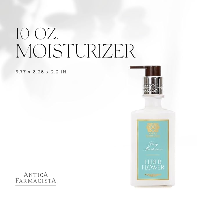 Antica Farmacista Body Moisturizer - Moisturizing Scented Lotion - Premium Body Moisturizer - Luxury Gift for Women & Men - Hand & Skin Hydration - Elderflower, 10 Fl Oz-GlimoraGlow