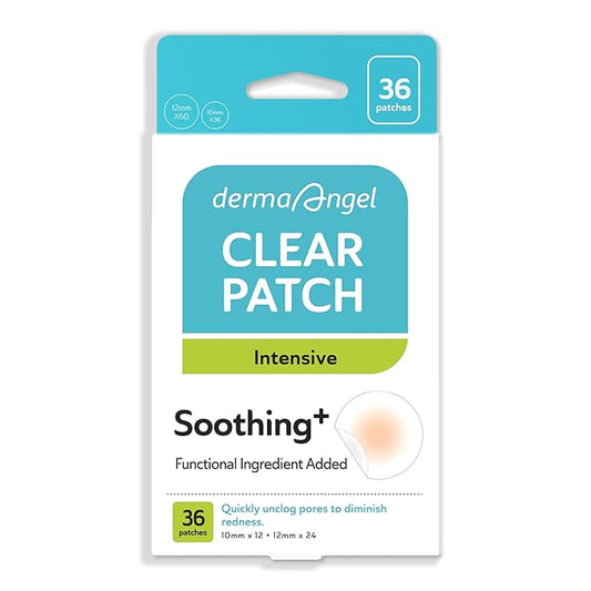 Invisible Salicylic Acid Pimple Patches for Face - Redness Reducing Hydrocolloid Acne Patches, Clear Pimple & Zit Patches for Blind Pimples - Soothing Plus (Clear Patch) (Intensive-36dots-2)-GlimoraGlow