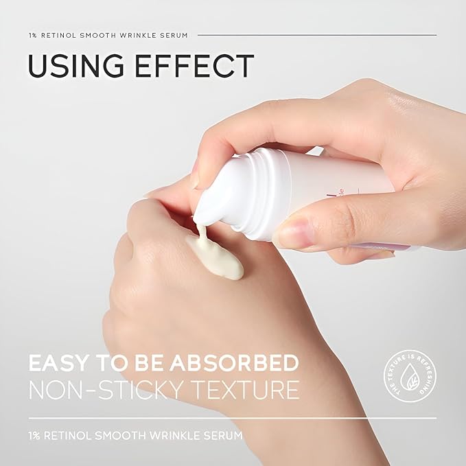 1% Retinol Serum for Face, Facial Serums for Anti Aging with Retinol, Niacinamide & Vitamin E for Fine Lines, Wrinkles & Dark Spots, Daily Skincare to Smooth & Firm Skin, 1.06 fl. oz, Pack of 2-GlimoraGlow