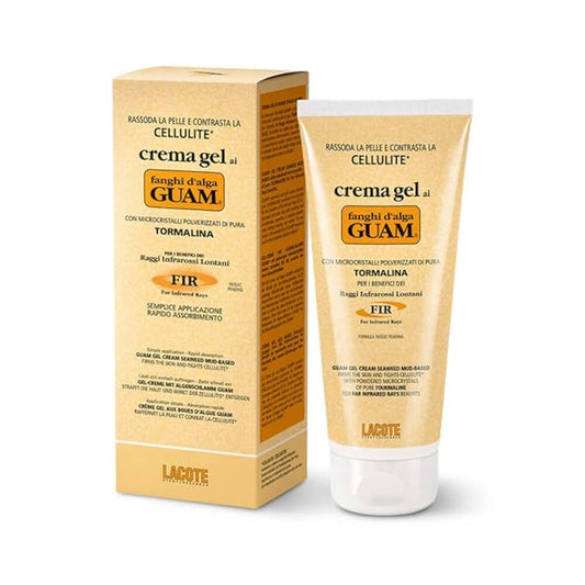 Guam Classic Strengthening Gel Mud Cream against Cellulite With Tourmaline and Far Infrared Rays (FIR Formula), After Care for Body Wraps to Prolong the Effect, 200 ML-GlimoraGlow
