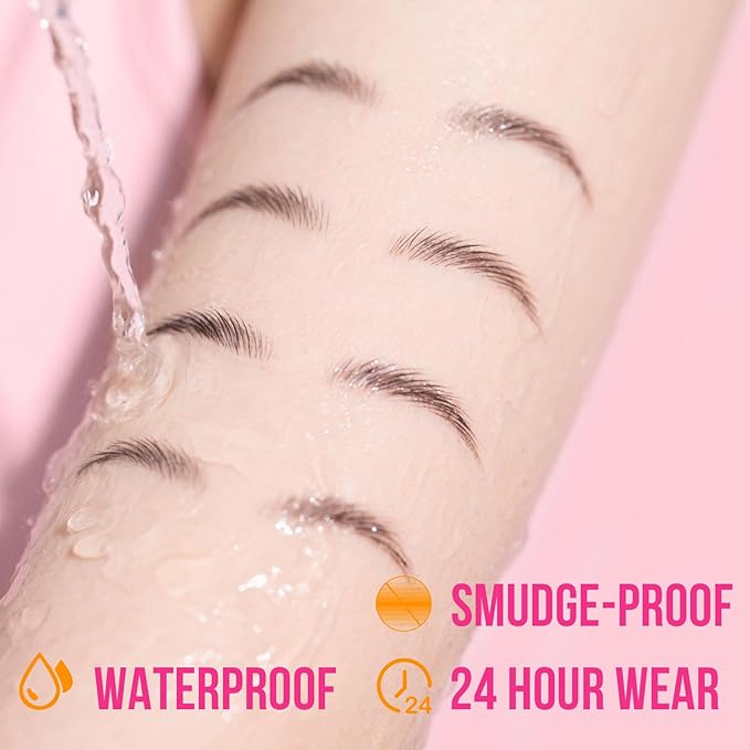 iMethod Curved Eyebrow Pen and Brow Gel Clear - Eyebrow Pencils for Women with Natural Hair Like Strokes, Eyebrow Makeup for All-Day Defined, Waterproof, Smudge-proof, Dark Brown-GlimoraGlow