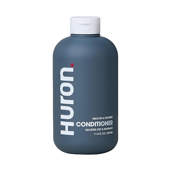 Huron Men’s Conditioner - Lightweight, Hydrating Conditioner - Eliminates Frizzy Hair, Moisturizes, & Restores Shine - Clean & Invigorating Scent - 100% Vegan Ingredients & Cruelty-Free - 11.8 Fl Oz-GlimoraGlow
