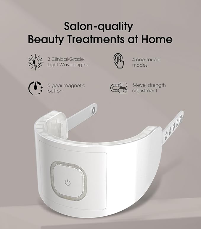 Intelligent Neck Lifting Device, 3 Color LED Neck Massager with Remote Control for Facial Massager | at Home Skin Care Tool-GlimoraGlow