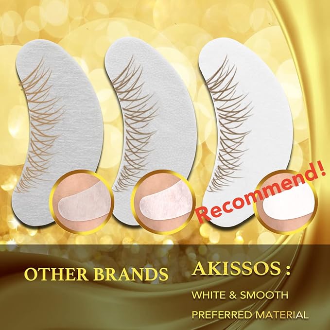 Hydrogel Eye Patch Eyelash Extension Supplies - Akissos 100 PCS Lash Extension Supplies Lift Tint Under Eye Pads Undereye Gel Patches Lint Free Professional Individual DIY Beauty Tool - 3nd Gen-GlimoraGlow